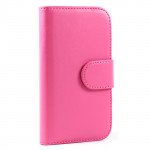 Wholesale Galaxy S3 /i9300 Simple Flip Leather Wallet Case with Stand  (Pink)